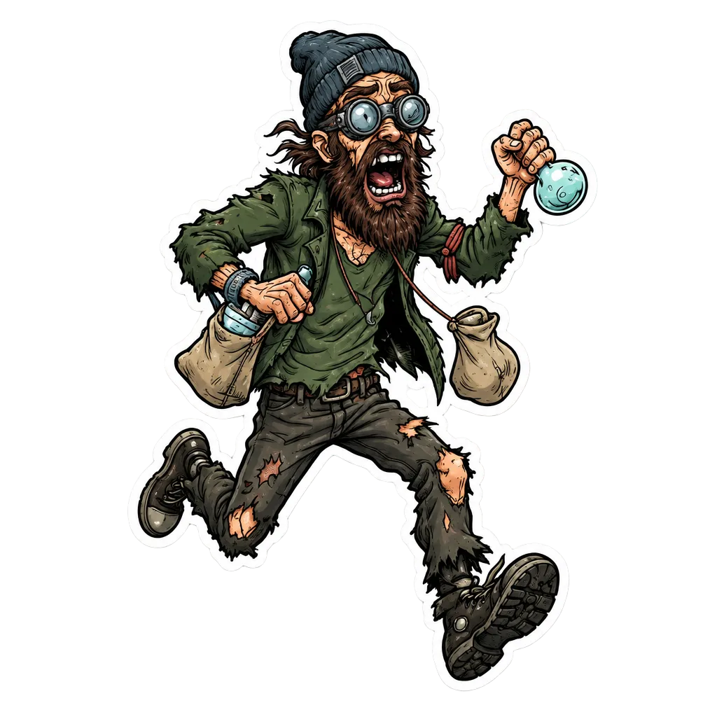 Meth Man sticker mockup