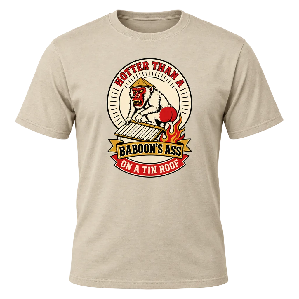 Baboon Hot Hotsauce Tee Mockup