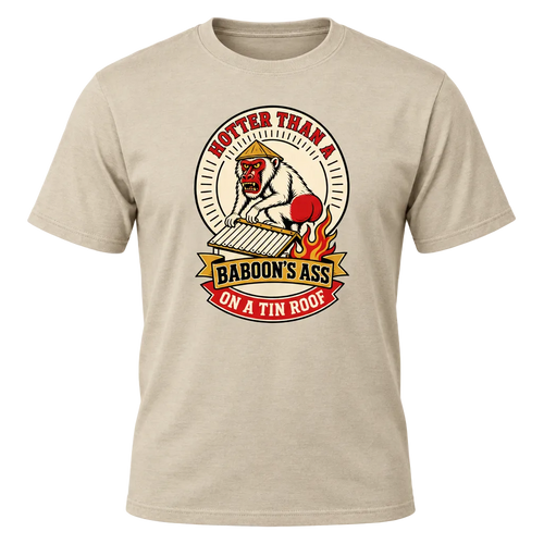 Baboon Hot Hotsauce Tee Mockup