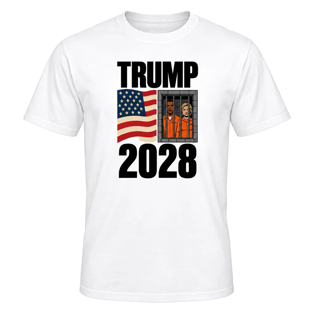 Trump 2028 O and H Edition white t-shirt mockup
