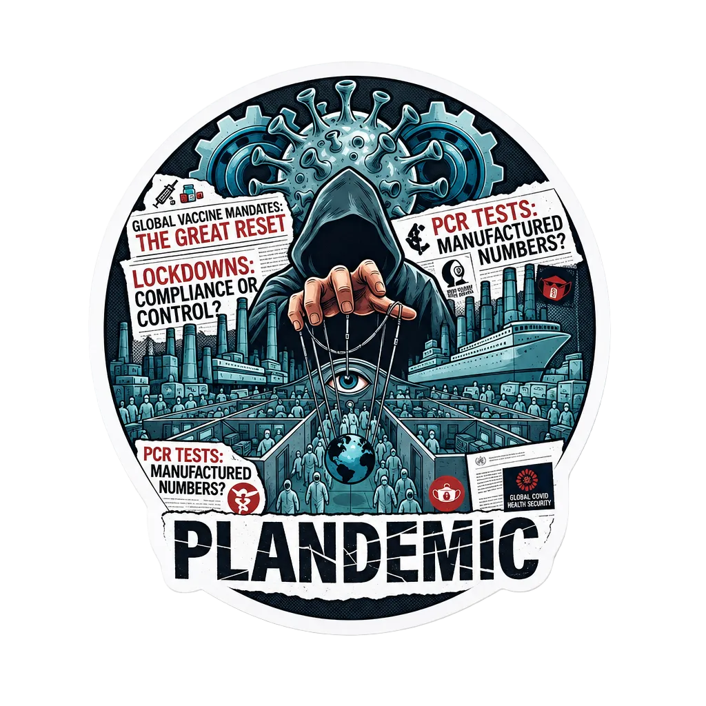Plandemic 3-Inch Sticker Mockup