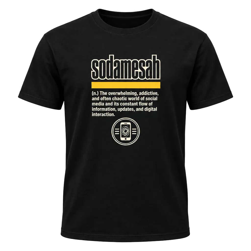 Sodamesah Black Tee Mockup